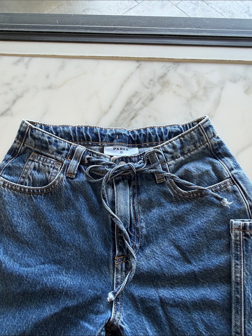 Parke x Target collab tie waist jeans